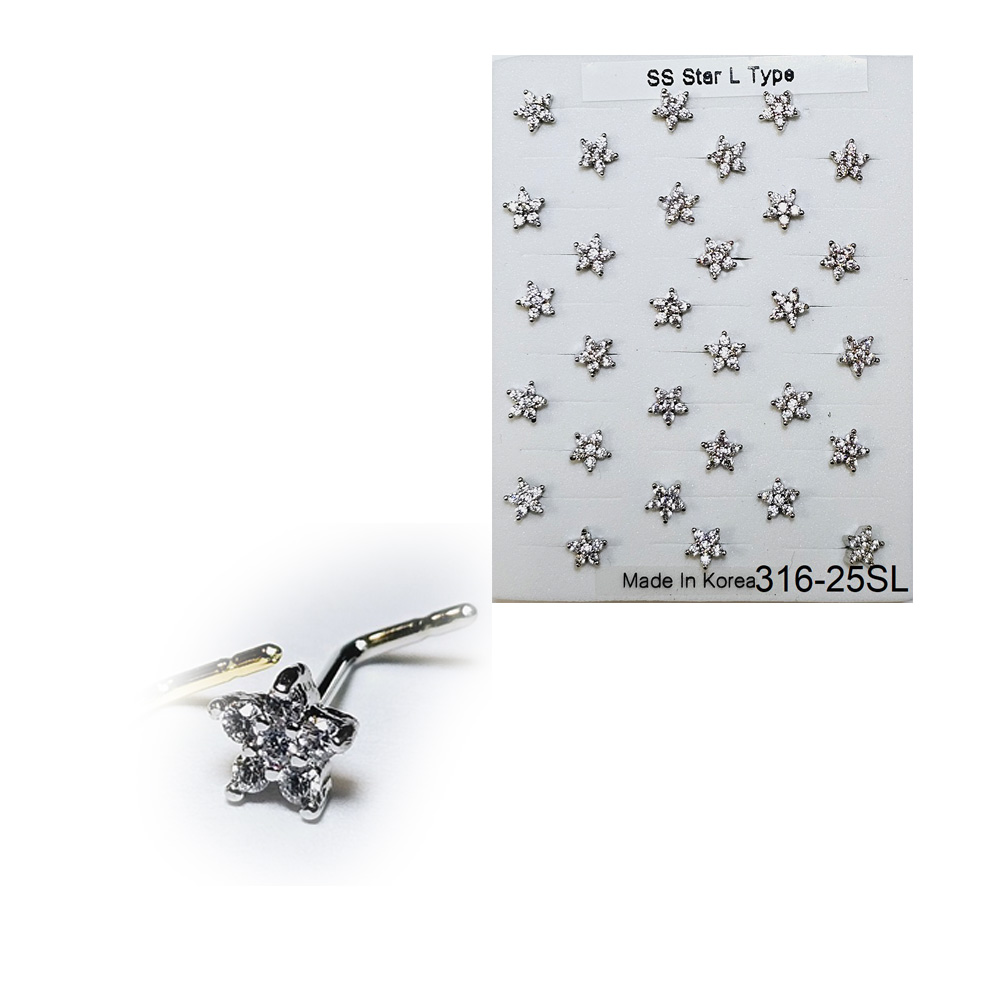 316-25 Silver L Type (30pcs/Pad)